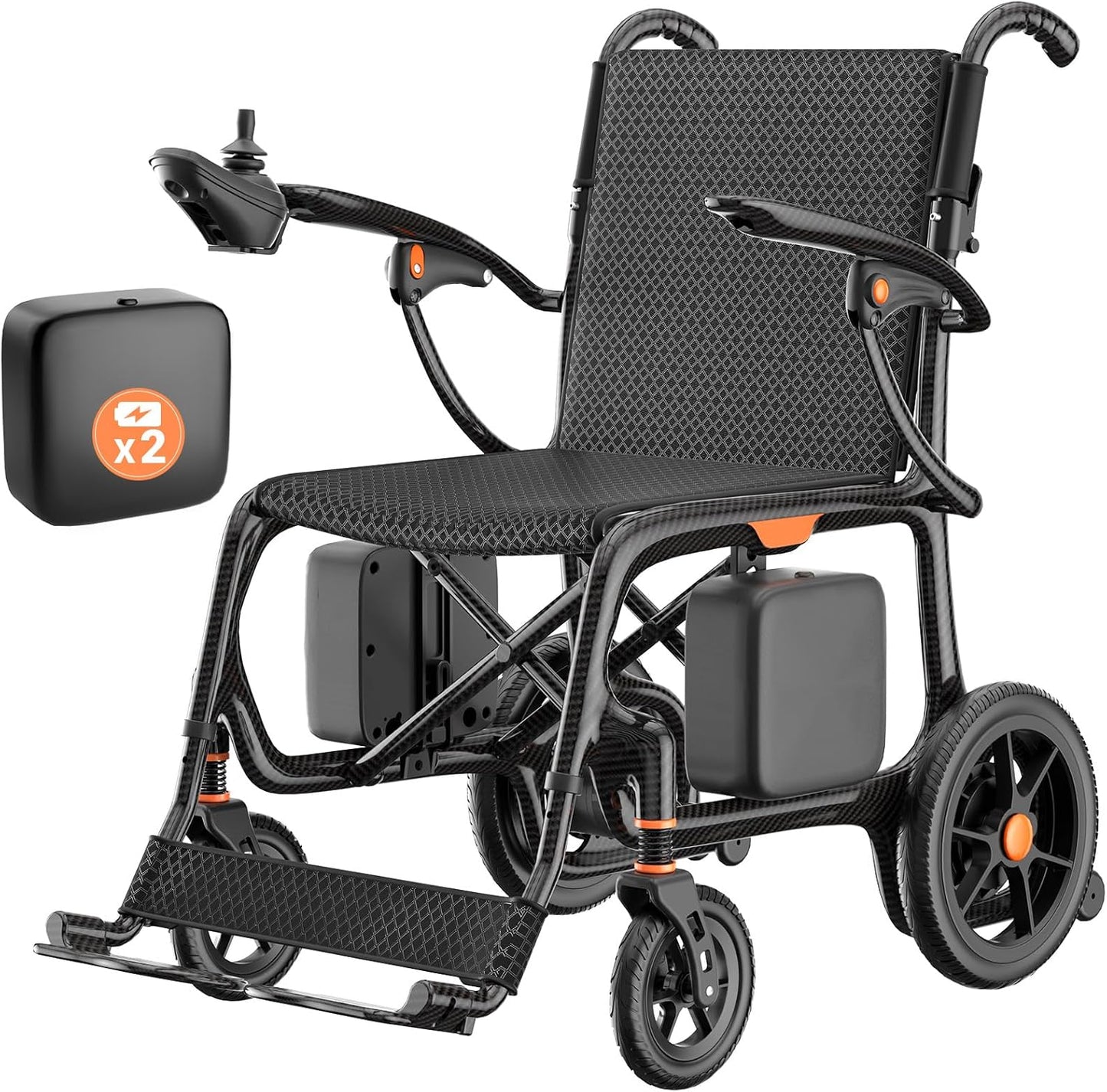 Carbon Fiber Foldable Electric Wheelchair – 28 lbs, 28-Mile Range