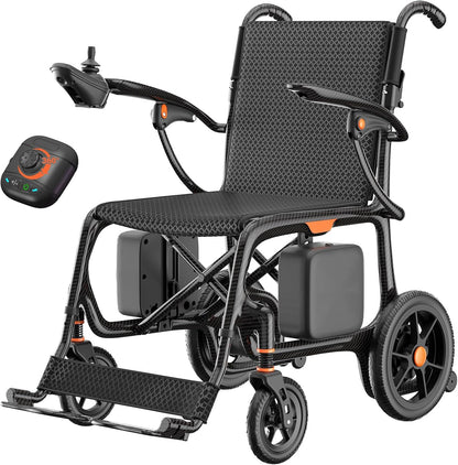 Carbon Fiber Foldable Electric Wheelchair – 28 lbs, 28-Mile Range
