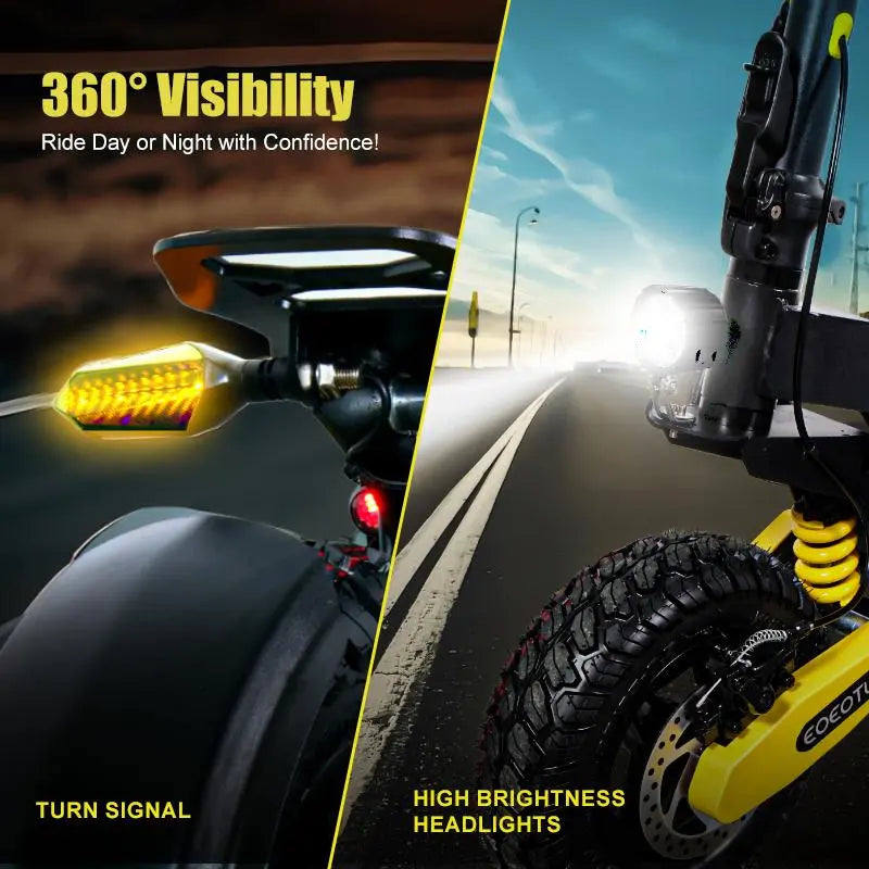 48V-23.4AH | 1200W Long Range Adult Electric Scooter