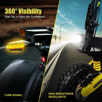 48V-23.4AH | 1200W Long Range Adult Electric Scooter
