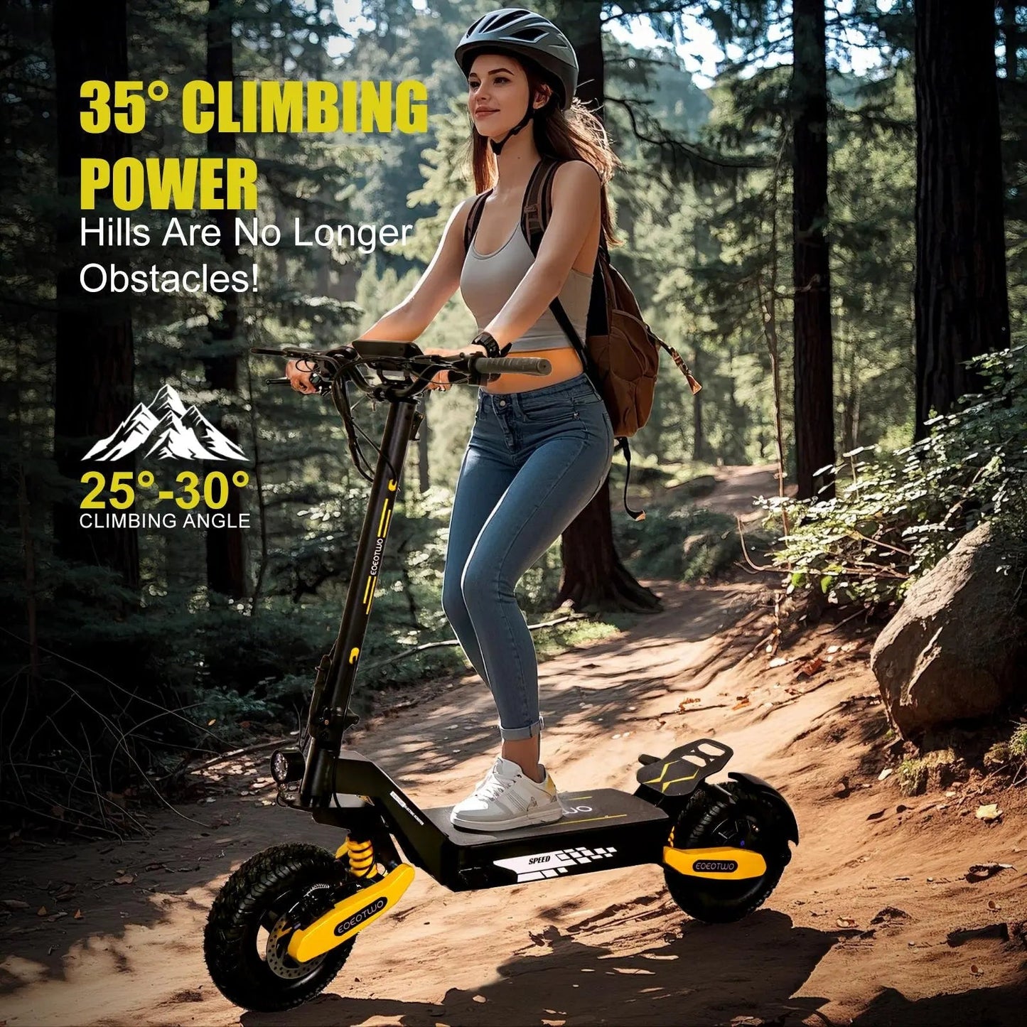 48V-23.4AH | 1200W Long Range Adult Electric Scooter