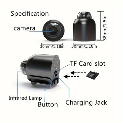 Smart Home Security Camera Small CCTV Night Vision Motion Detection Alarm Monitor